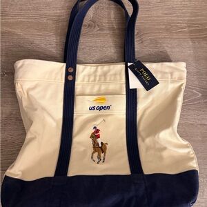 Polo by Ralph Lauren US Open Tan and Navy Tote